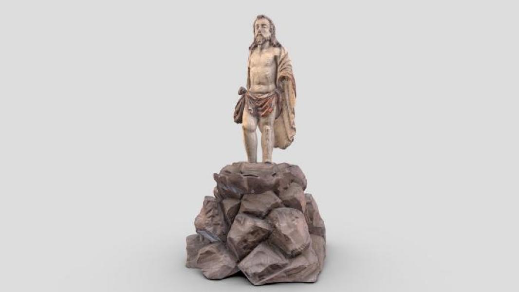 Holy Water Chalice in the Shape of a Hill with Christ