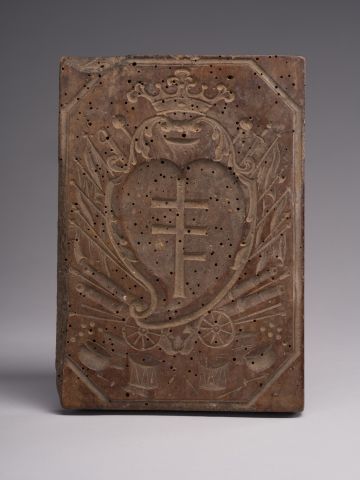 Fragment of a Mould with the Potocki Coat of Arms and St. Joseph 2