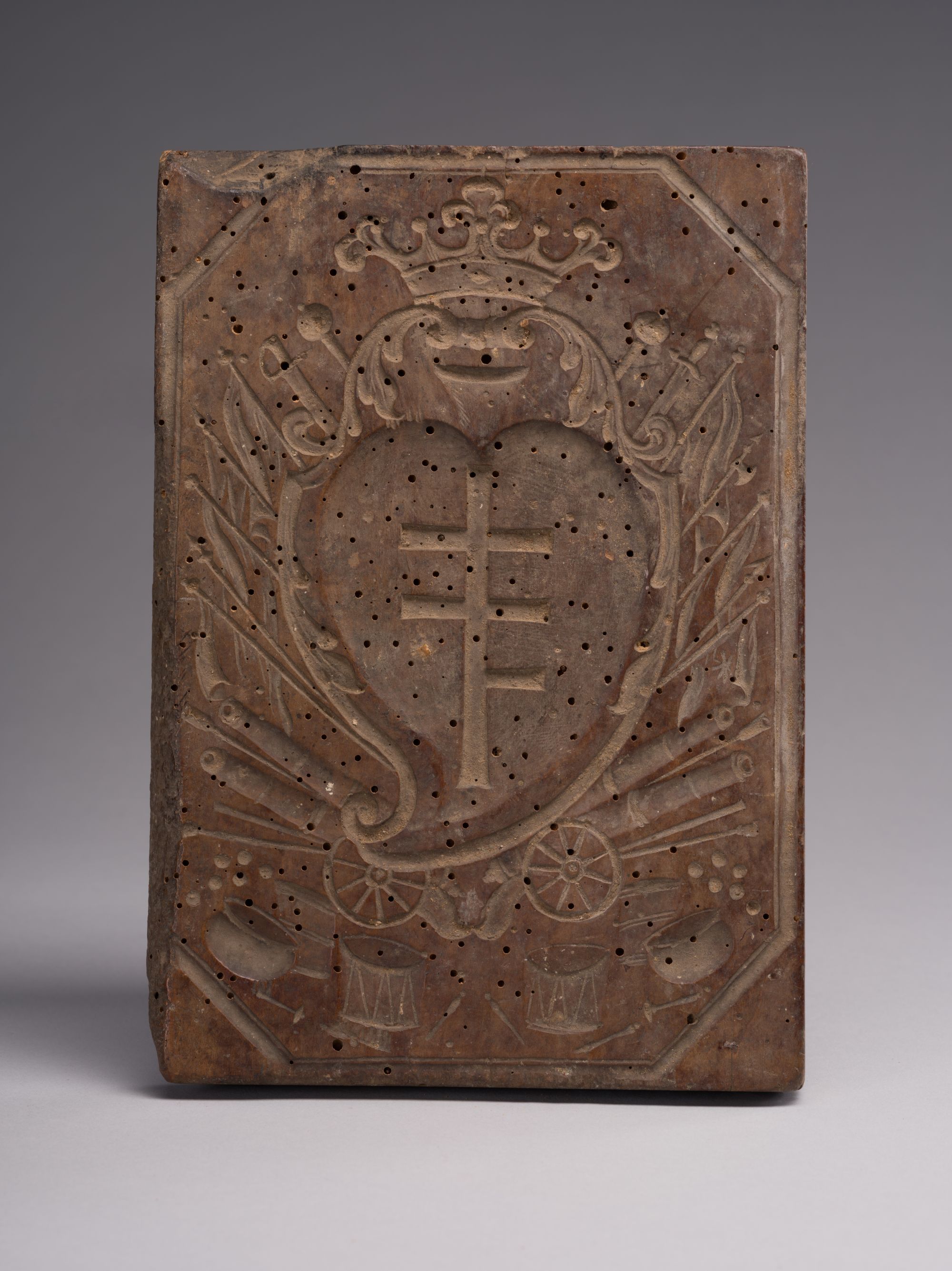 Fragment of a Mould with the Potocki Coat of Arms and St. Joseph 2