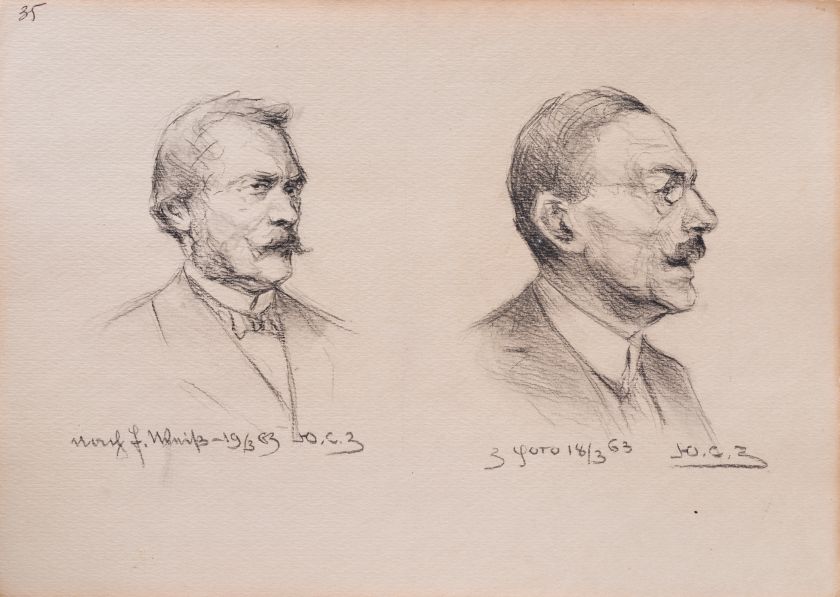 Рисунки-портрети двох чоловіків — Юліан Заяць