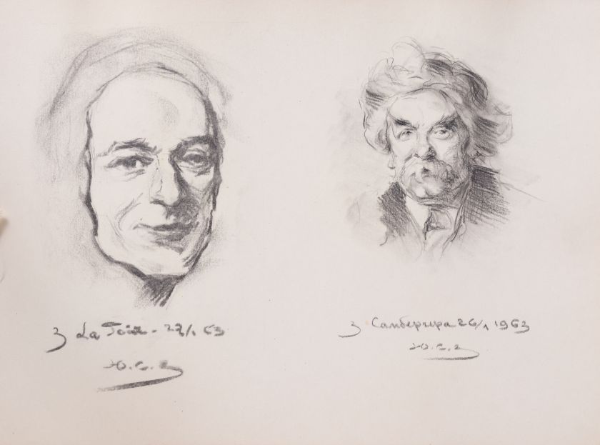 Рисунки двох чоловічих голів — Юліан Заяць