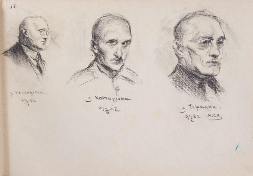Рисунки чоловічих голів — Юліан Заяць