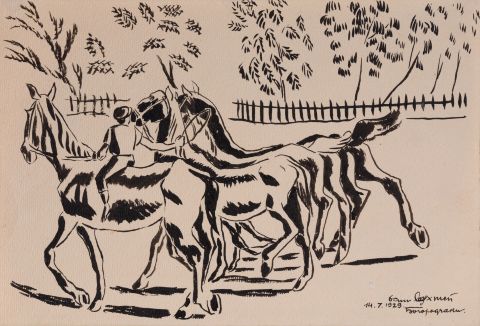 Boy with Horses 1