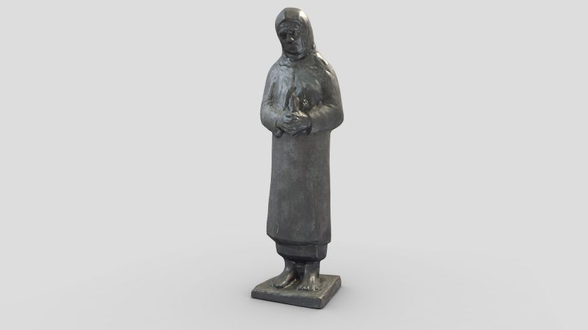 Селянка, що стоїть у церкві — Григорій Крук