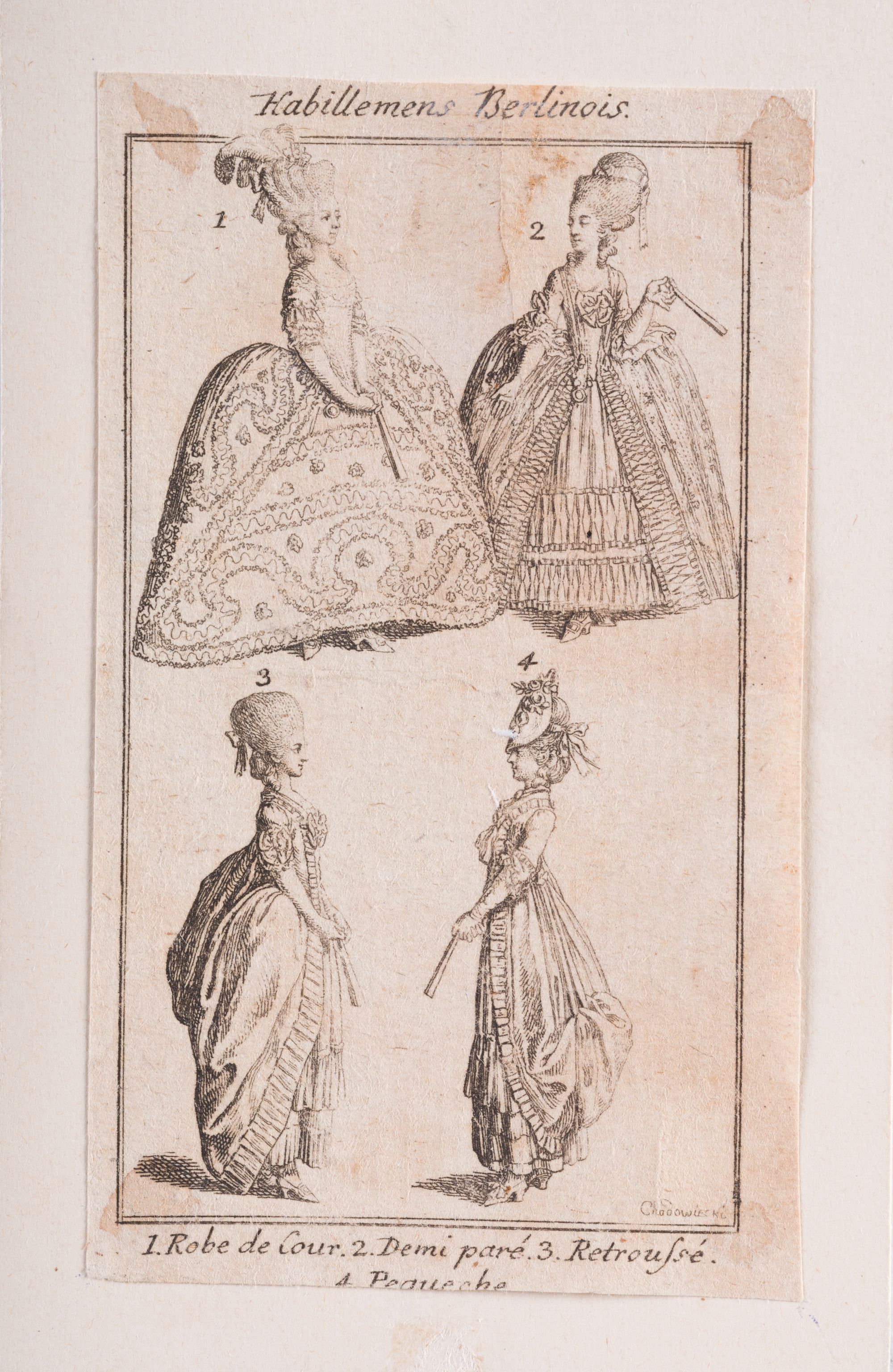 Female Fashion in the Second Half of the 18th Century. From the "Berlin Attire" ("Habilemens Berlinois") Series
