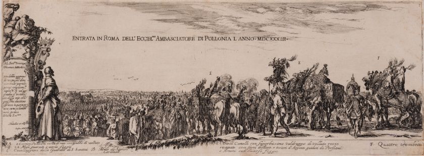 Solemn Entry of Polish Ambassador into Rome in 1633. Title Page (Plate I) — Stefano della Bella