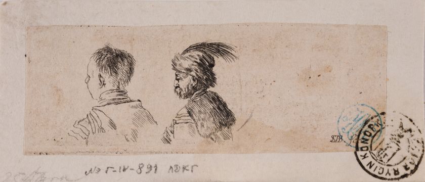 Угорський воїн з обозником (Із серії етюдів воїнів «Varii capricci militari») — Стефано делла Белла