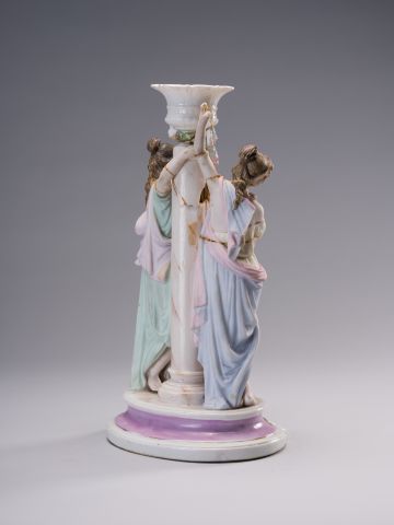 Candlestick with Two Female Figures 6