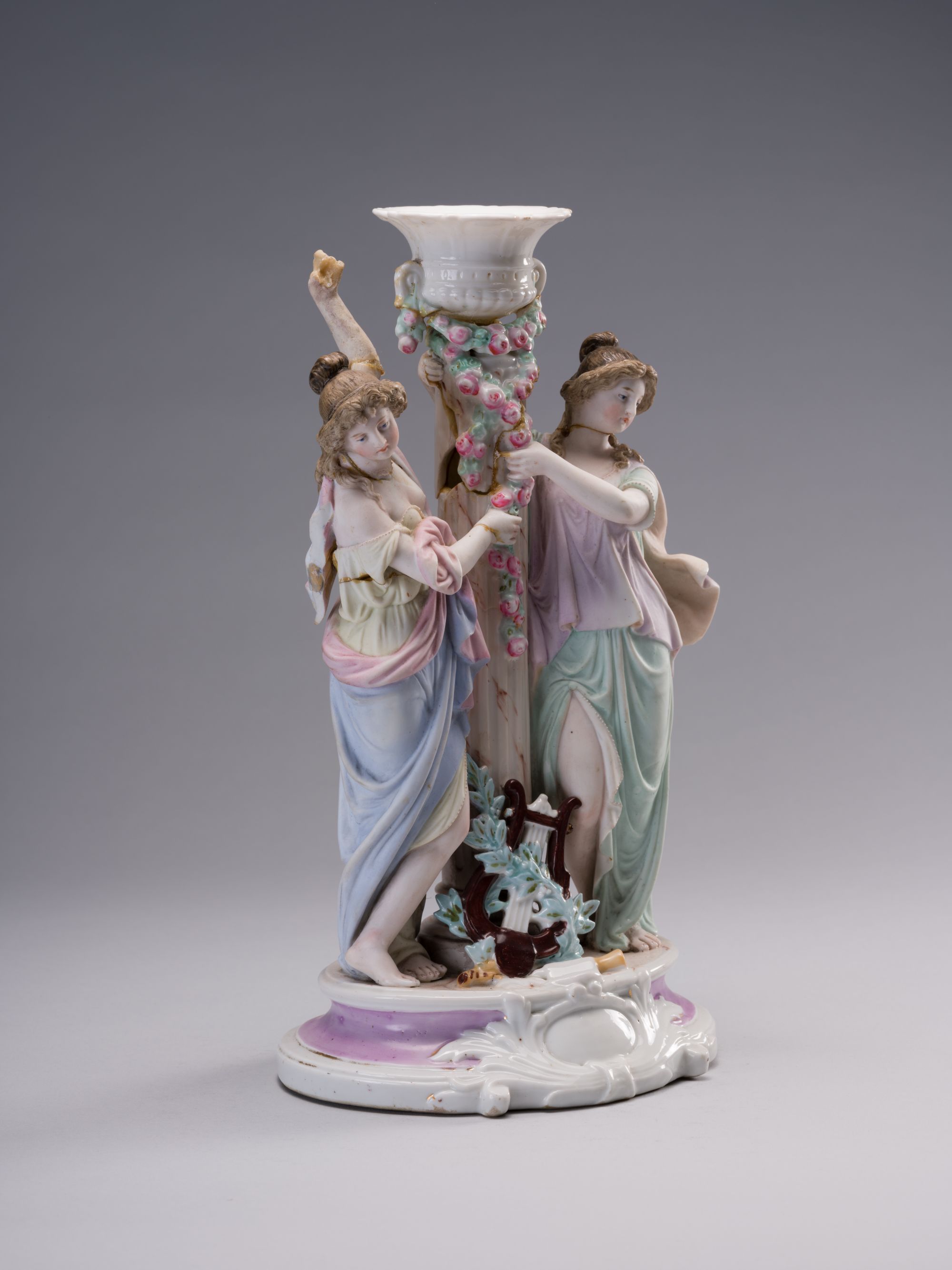 Candlestick with Two Female Figures 8