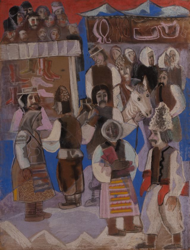 Sketch for a Mural on the Territory of the Lviv State Leather Enterprise (until 1976, the Svitanok Leather Company) — Vasyl Poliovyi
