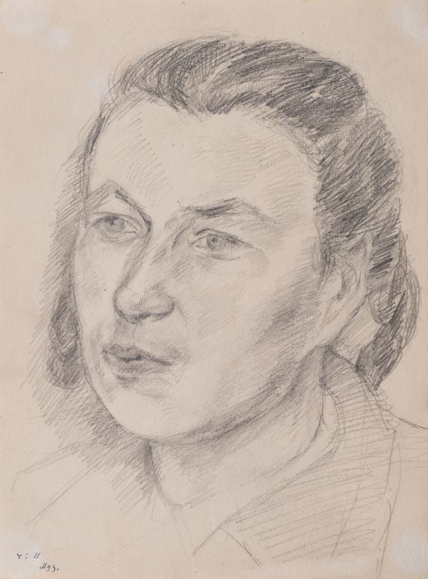Drawing No.11 from the Series "Siberian Notes". Portrait — Yaroslava Muzyka