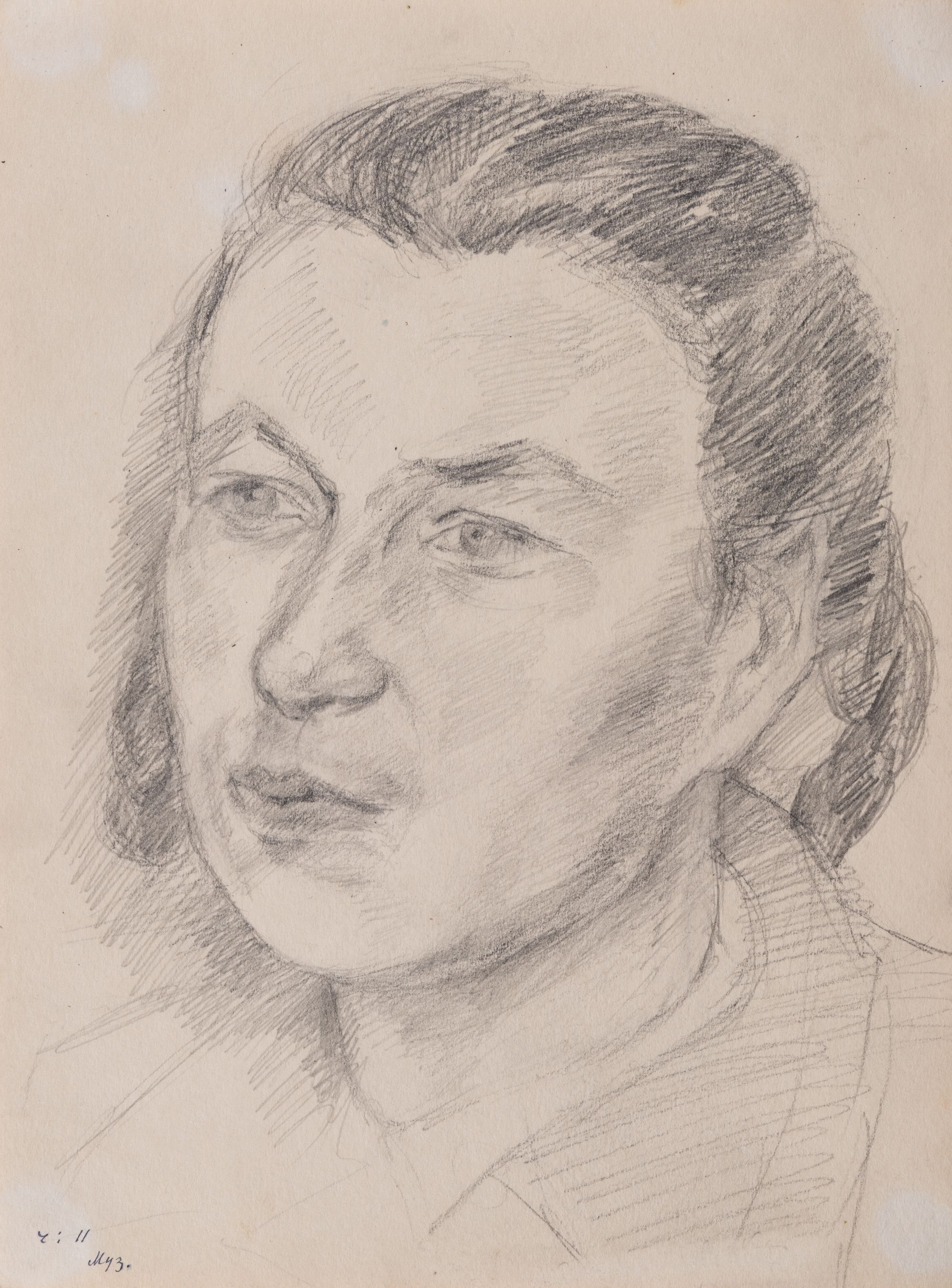 Drawing No.11 from the Series "Siberian Notes". Portrait