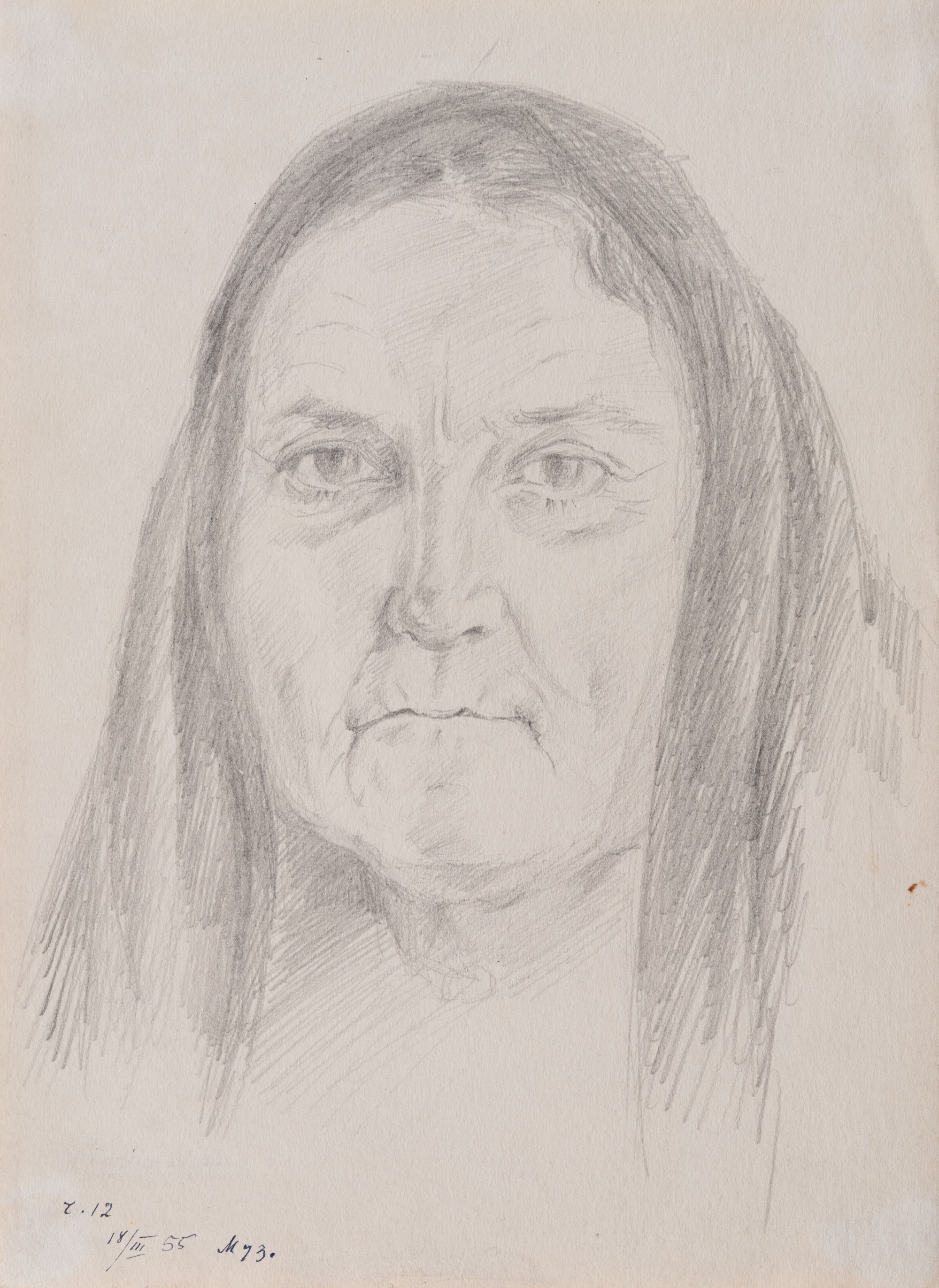 Drawing No.12 from the Series "Siberian Notes". Portrait