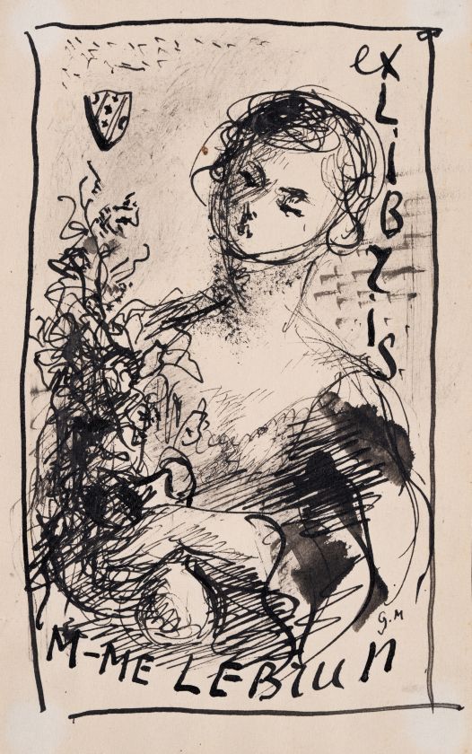 Екслібрис мадам Лебрен / Exlibris m-me Lebrun — Микола Глущенко