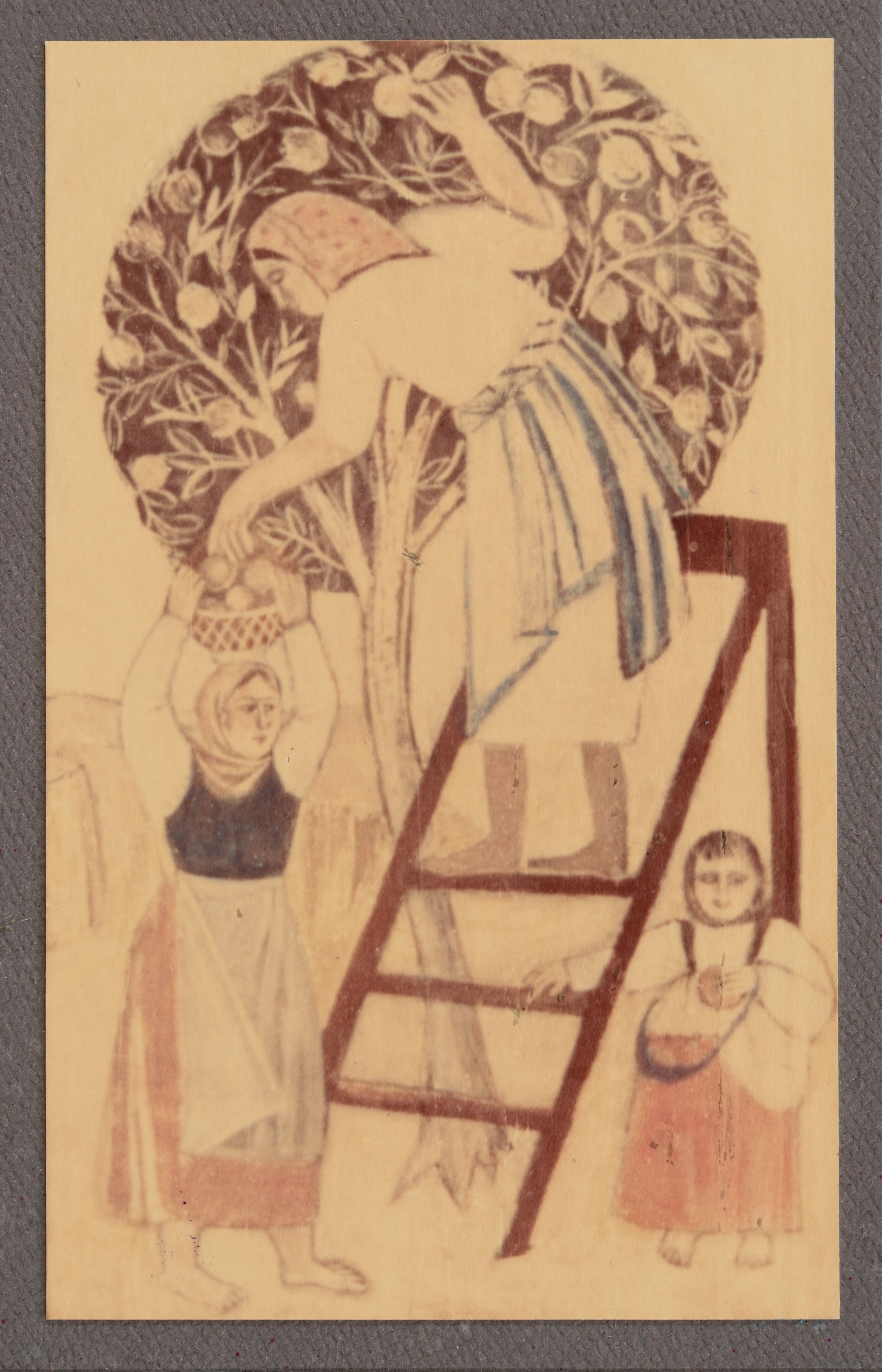 A. Ivanova. Sketch of the Rug "Apple Picking" 2