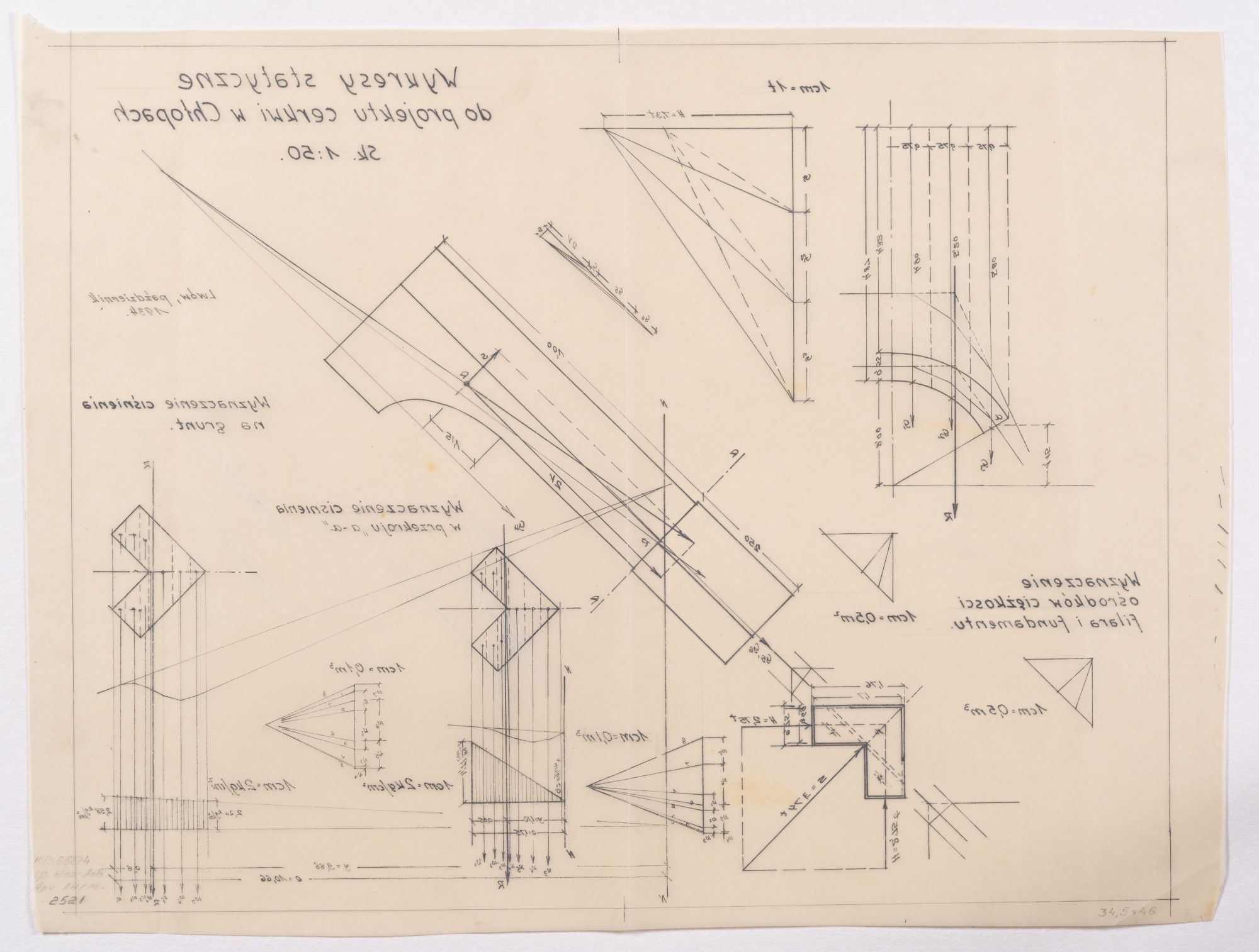 Static Schemes for the Project of the Church in Khlopy (Peremozhne) 2
