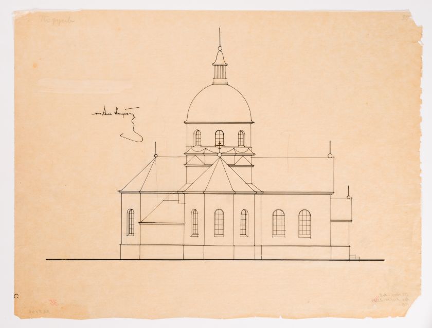 / Project of the Church in Podusiv / — Yevhen Nahirnyi