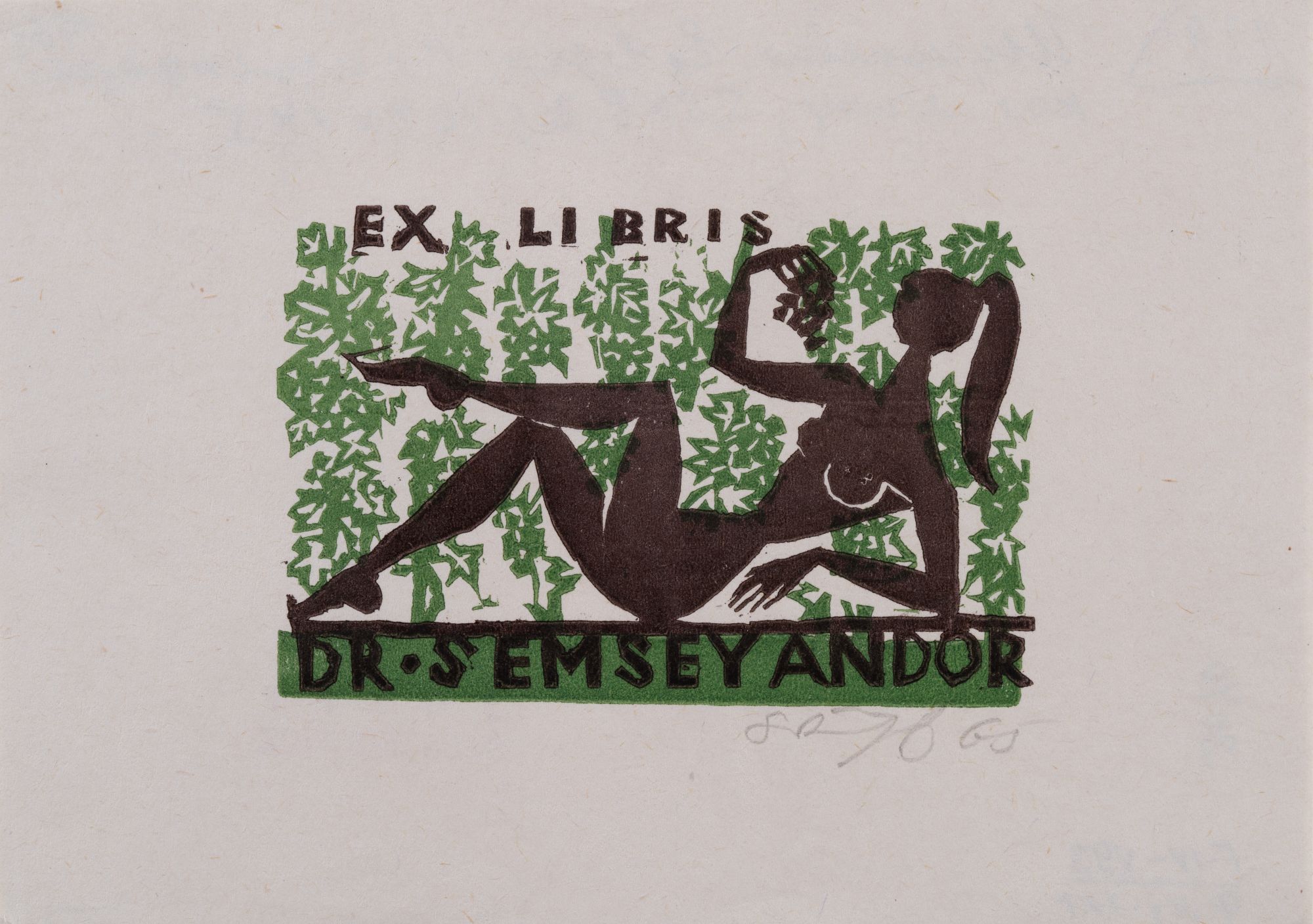 Bookplate of Dr. Semseyandor 1