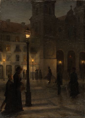Maximilian Square in Munich at Night 1