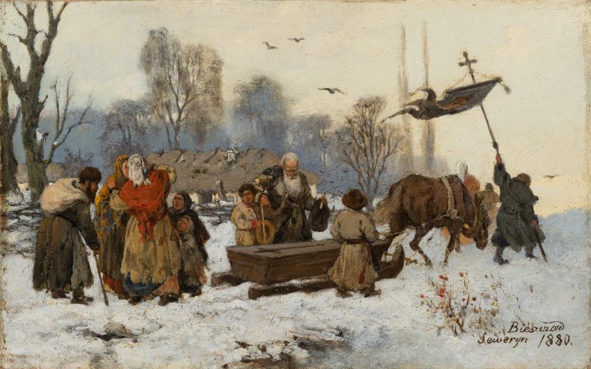 Сільський похорон — Северин Бєщад