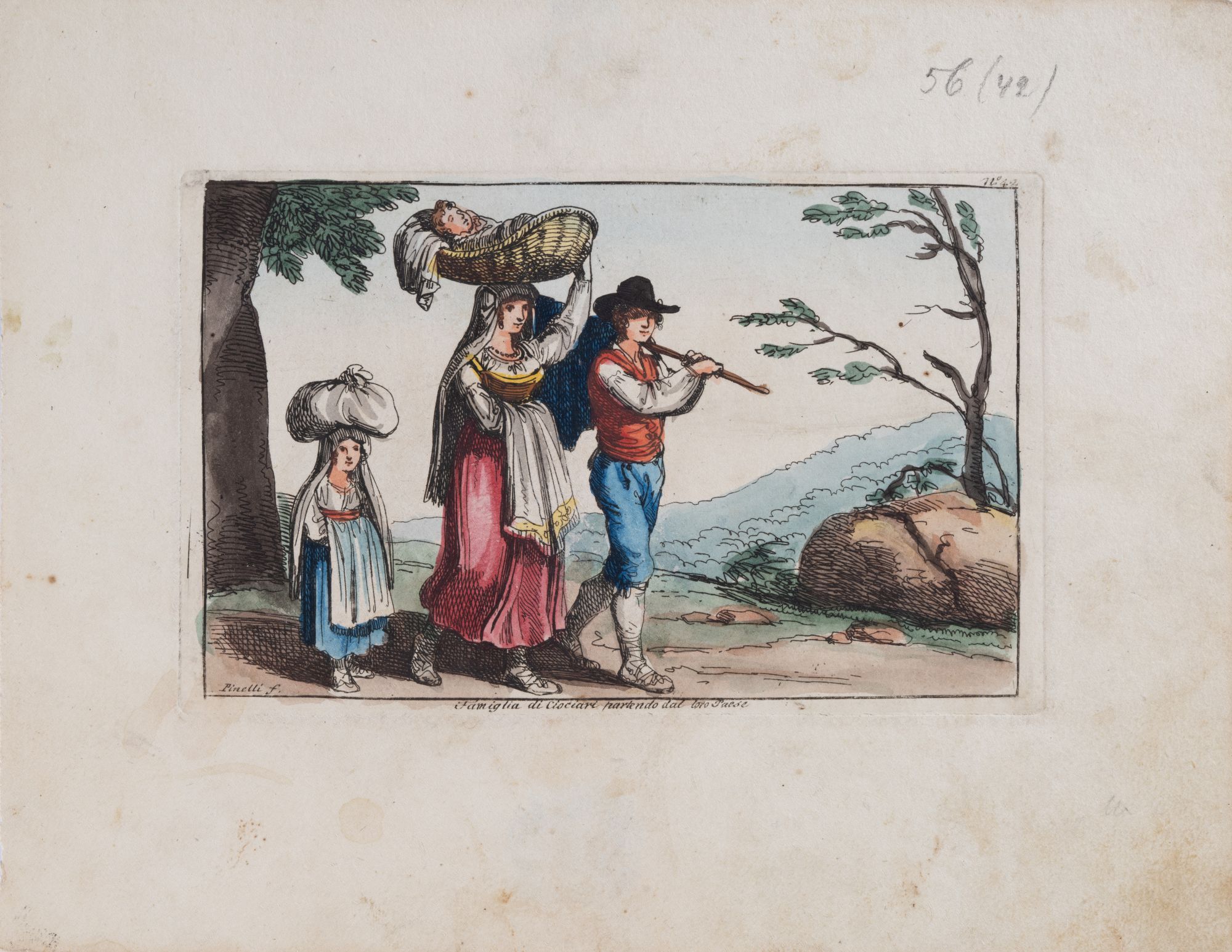 Family from Ciociaria Leaving Their Village 1
