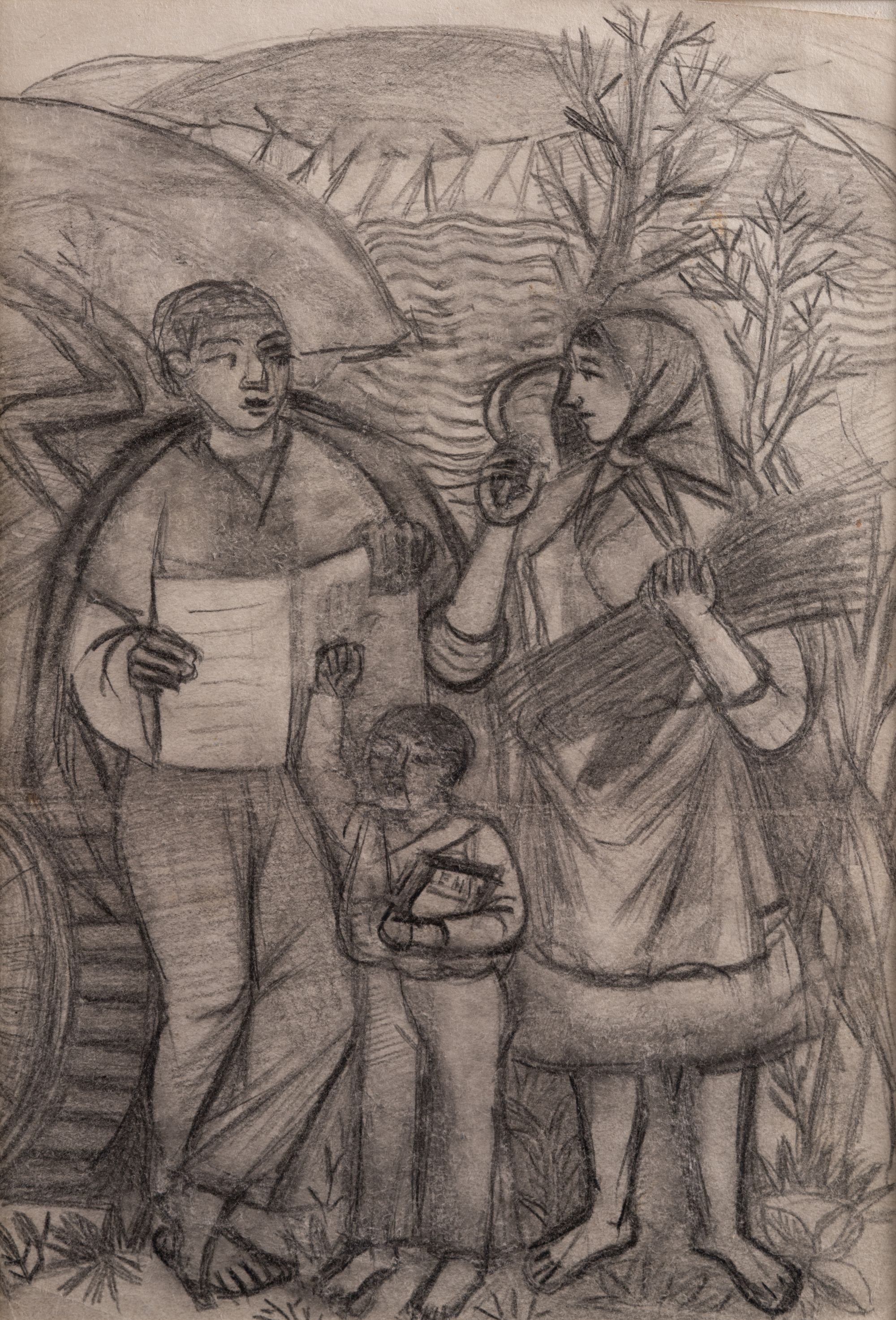 Peasant Family. Sketch 1