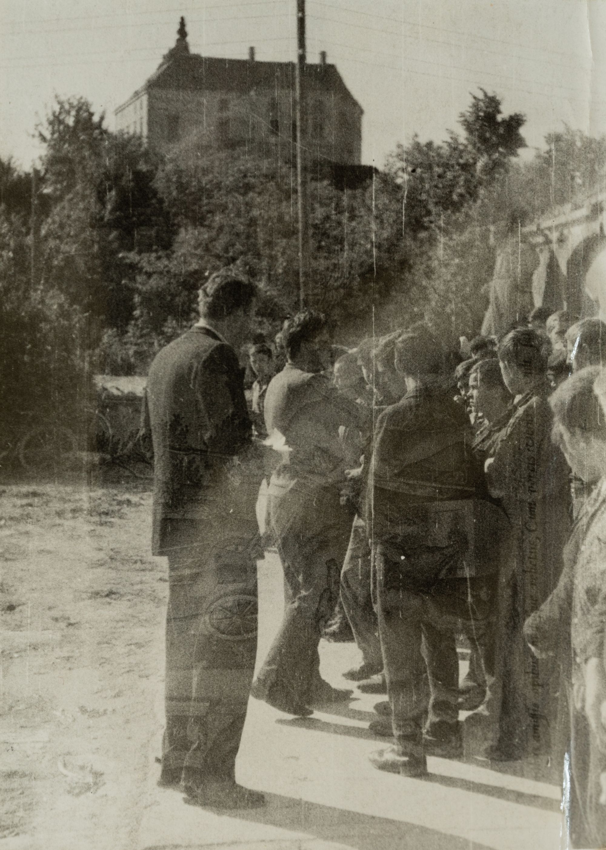 Group of People Near the Olesko Castle