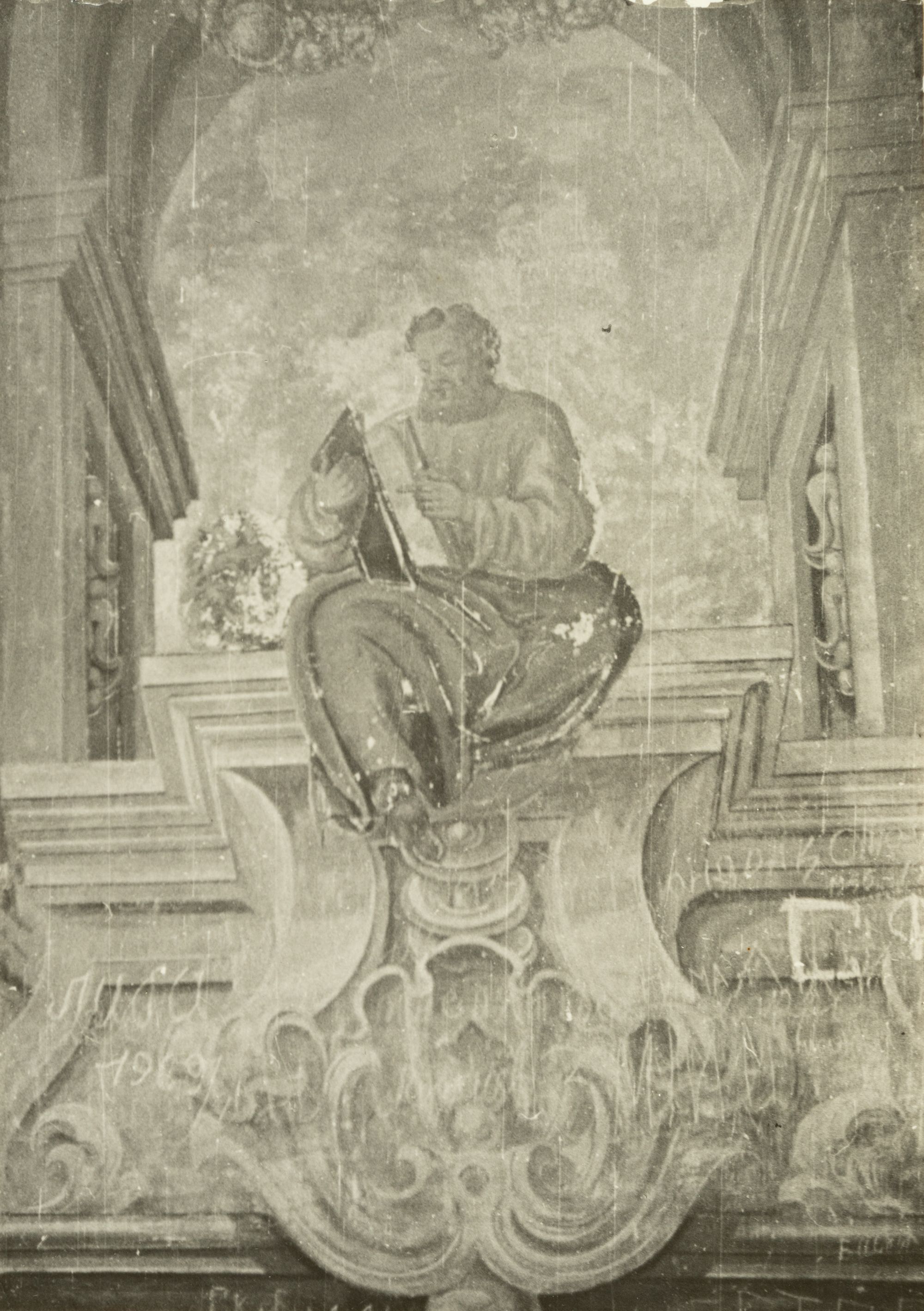 Mural with Mark the Evangelist
