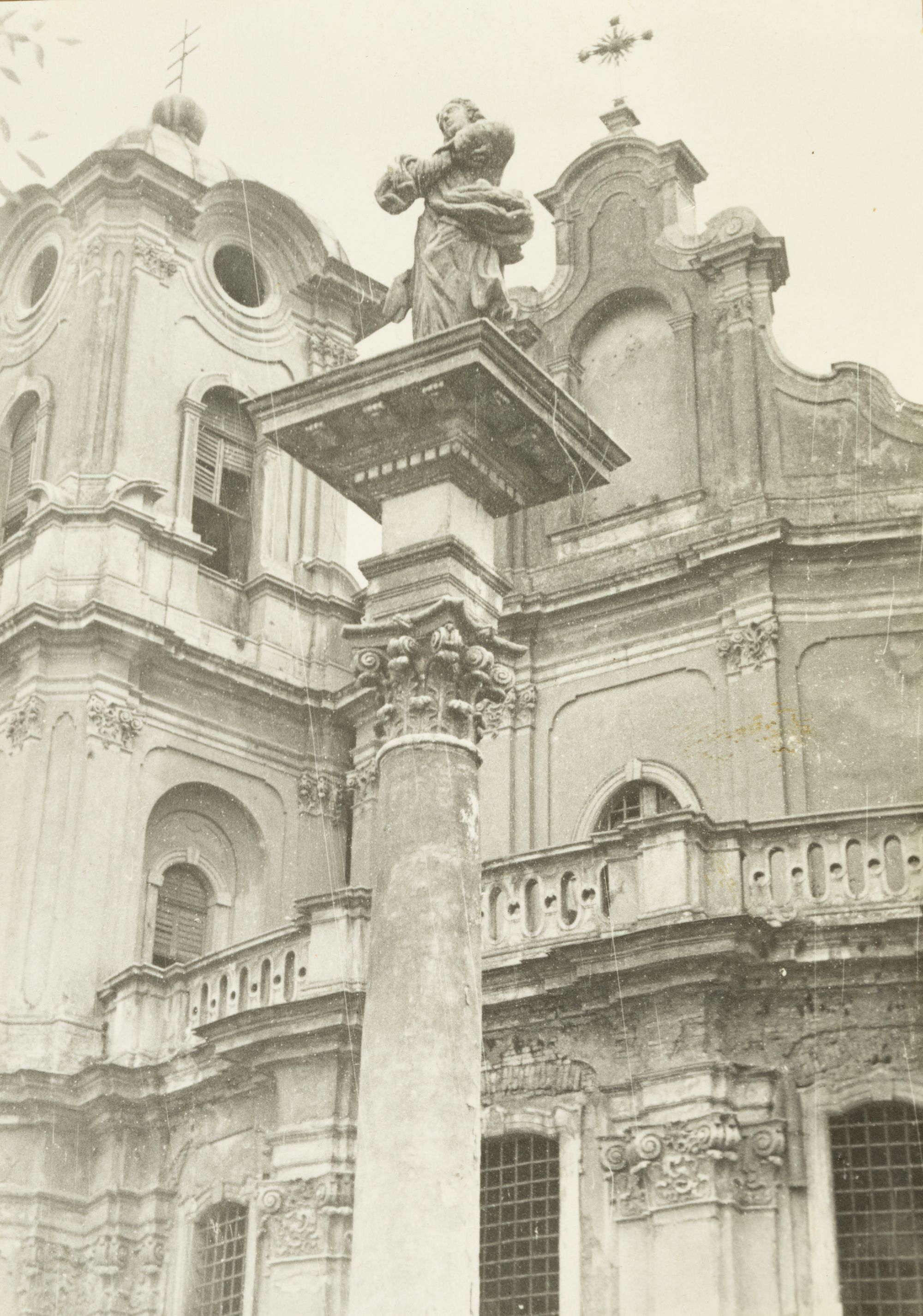 Statue of the Virgin Mary in Front of the Church of the Immaculate Conception of the Virgin Mary