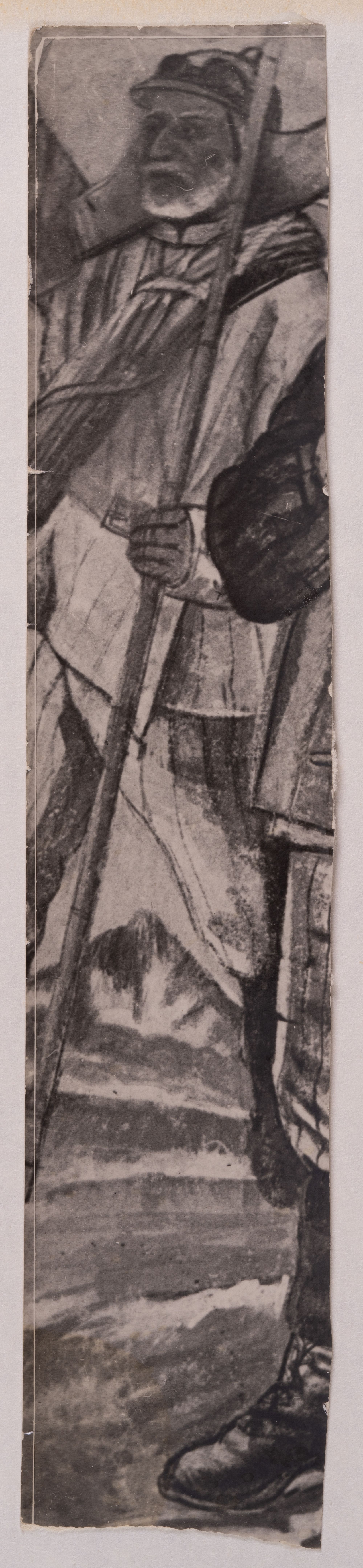 Mykhailo Lezviiev. Fragment of the "Ascent to Elbrus" Mural