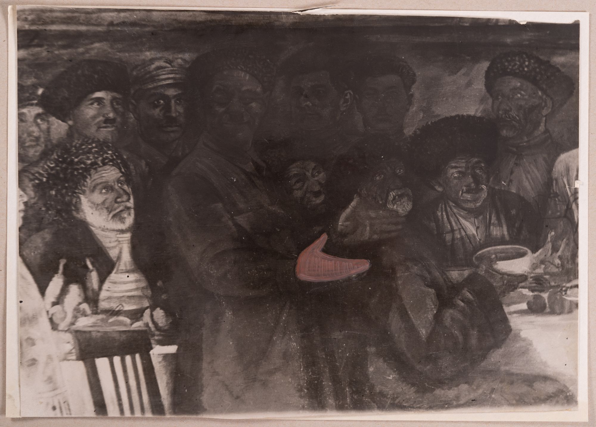Mykhailo Lezviiev. Fragment of the "Holiday in Akbash" Panel