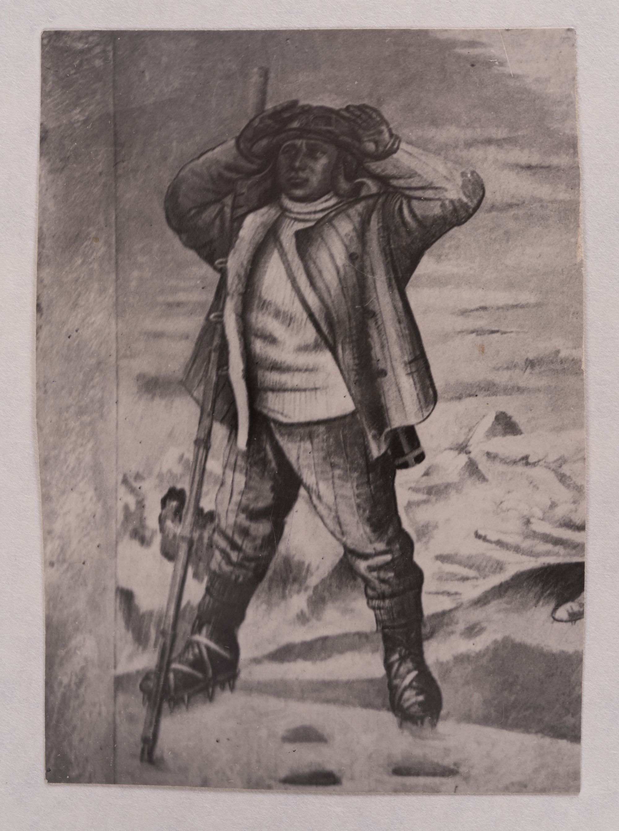 Mykhailo Lezviiev. Fragment of the "Ascent to Elbrus" Mural (another variant of the composition)