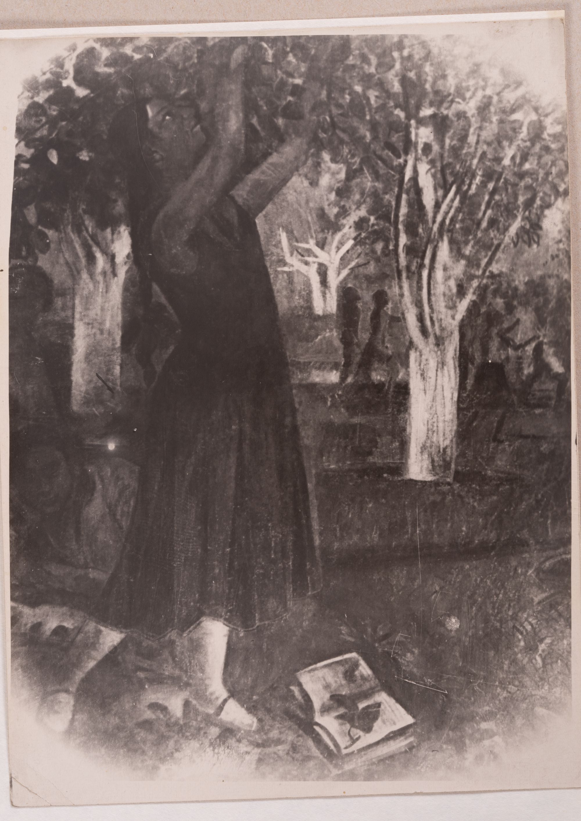 Mykhailo Lezviiev. In the Pedagogical Institute Garden. Fragment
