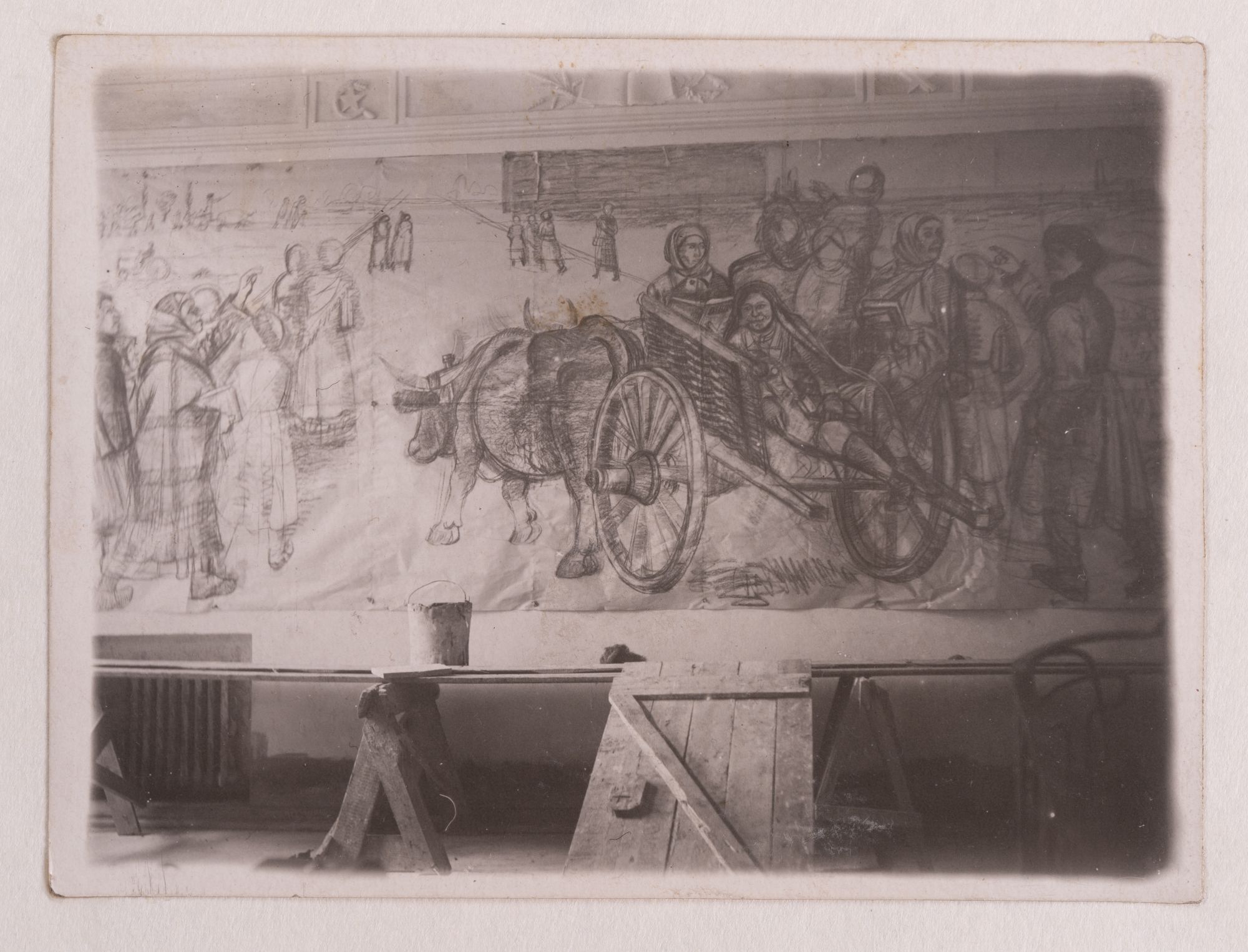 Sketch for the "Collective Farms of the North" Mural