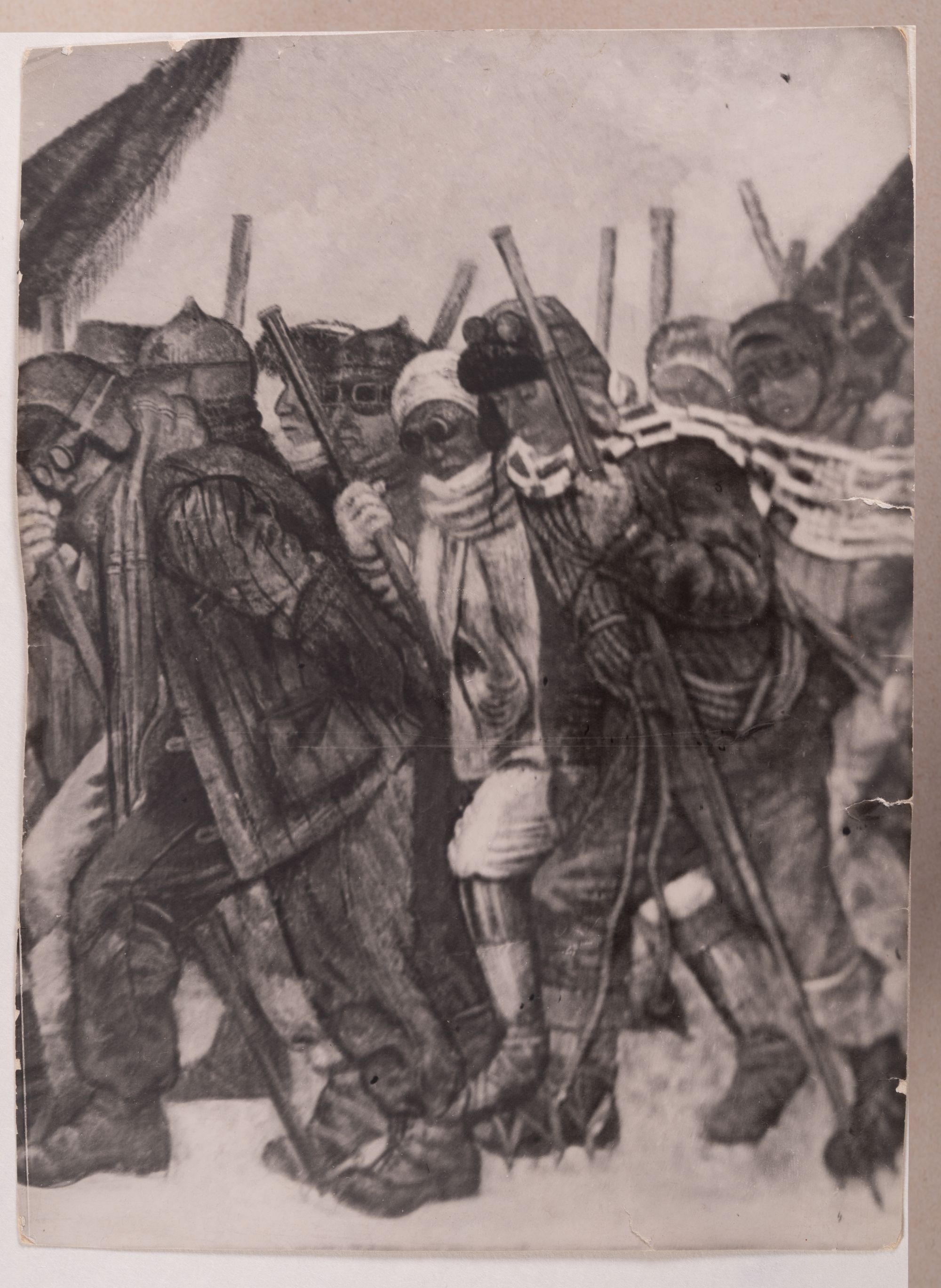 Mykhailo Lezviiev. Fragment of the "Ascent to Elbrus" Mural