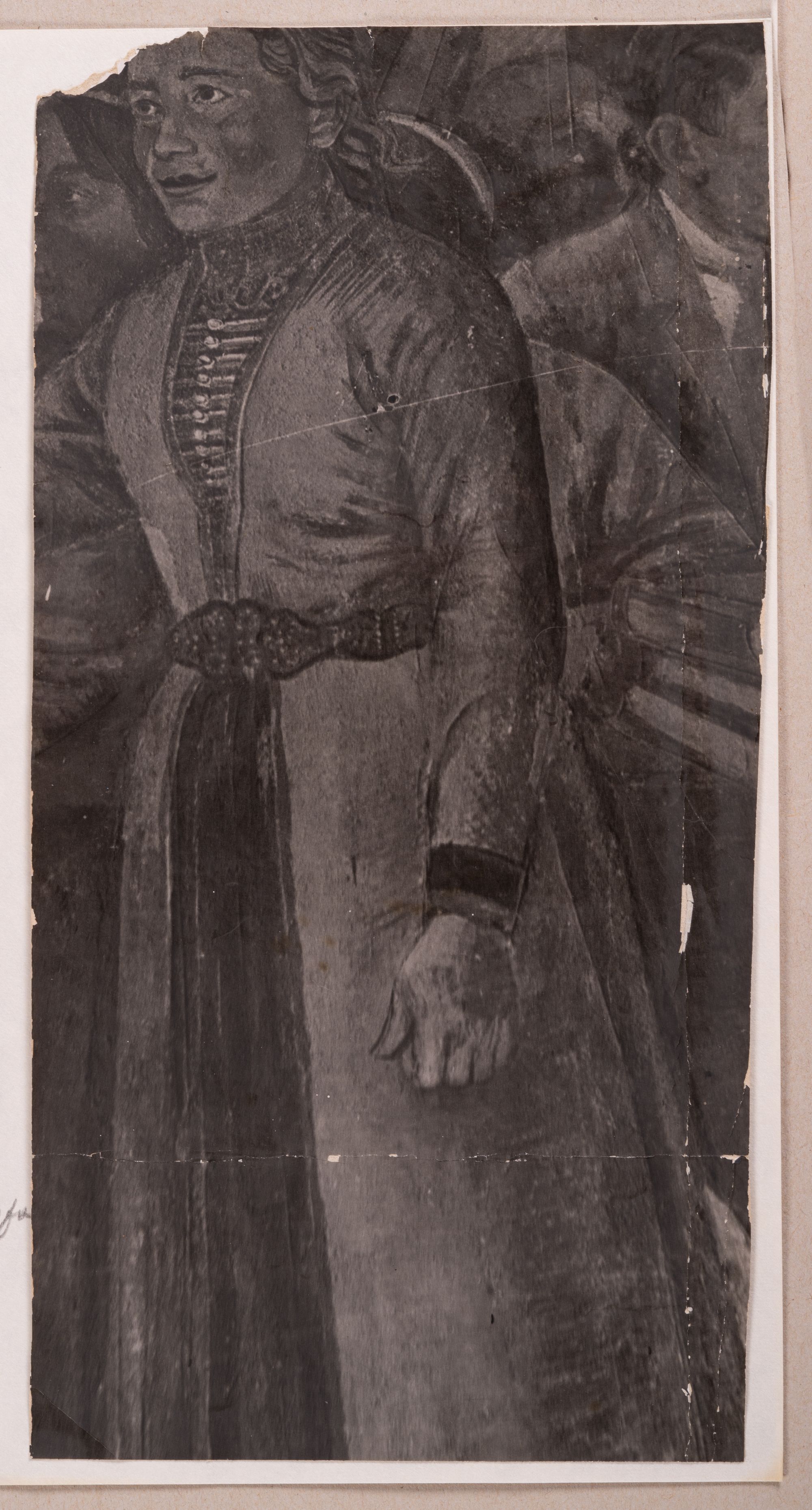 Mykhailo Lezviiev. Fragment of the "Handing Over the Flag to the Winner of the Social Competition in Education" Mural