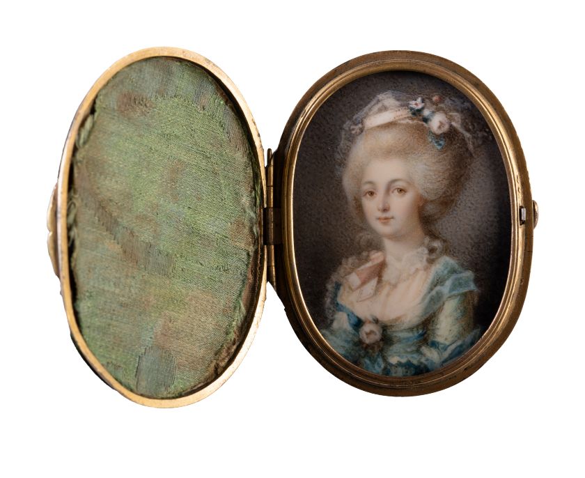 Дама з ружами (Копія мініатюри Петера Адольфа Халла (1739–1793) — Монограміст «C.G.»