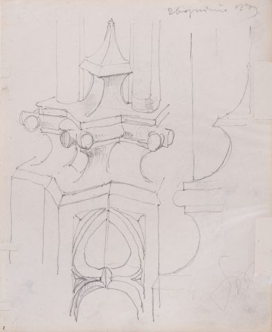 Ангел, який грає на інструменті / Архітектурний фрагмент 2